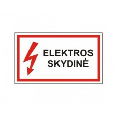 Ženklas Elektros skydinė,...