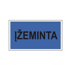 Ženklas Įžeminta, plastikas...